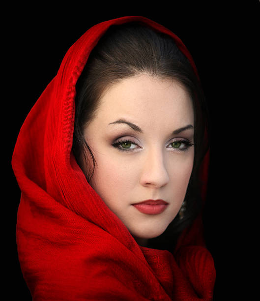 istock Girl in red scarf 96421532