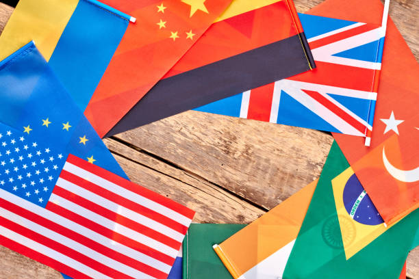 istock National flags of the different countries. 964223226
