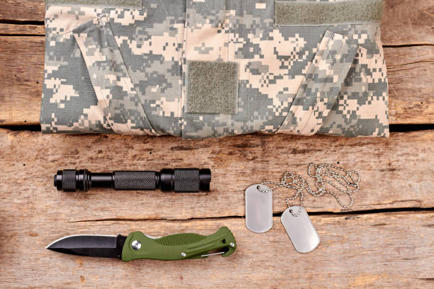 istock Soldier army camouflage and accessories. 964226736