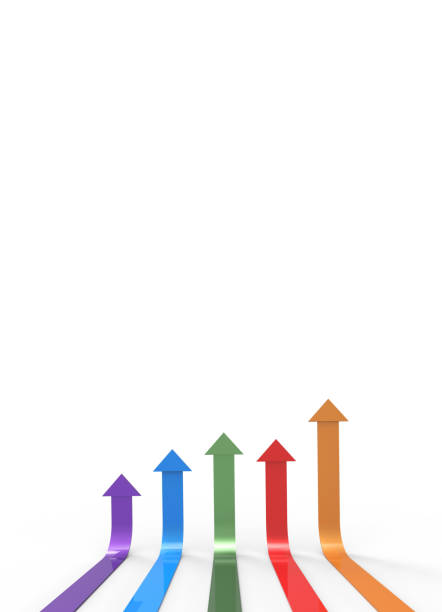 istock Colorful arrow. Growing business concept.3D rendering. 964234426