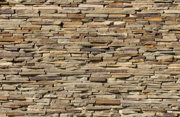 Photo of Dry stone wall texture background