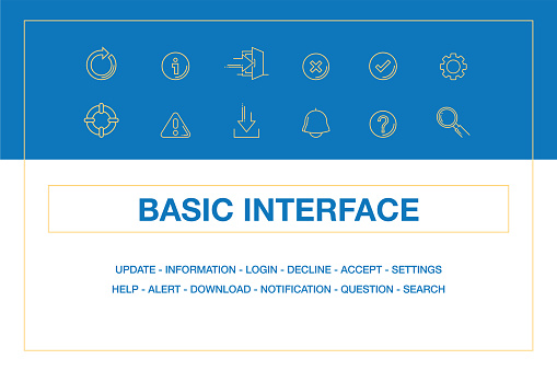 Basic Interface Infographic Icon Set Stock Illustration - Download ...