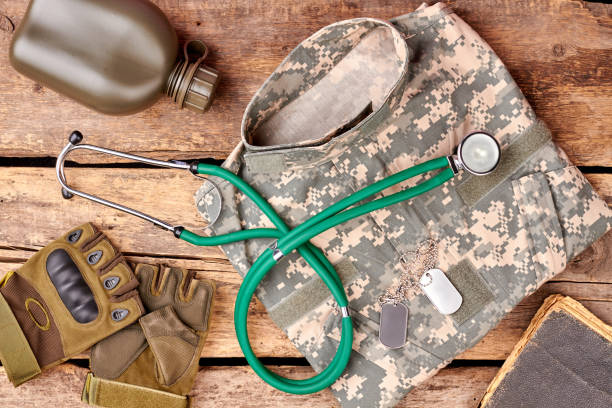istock Medical soldier's essentials flat lay. 964251310