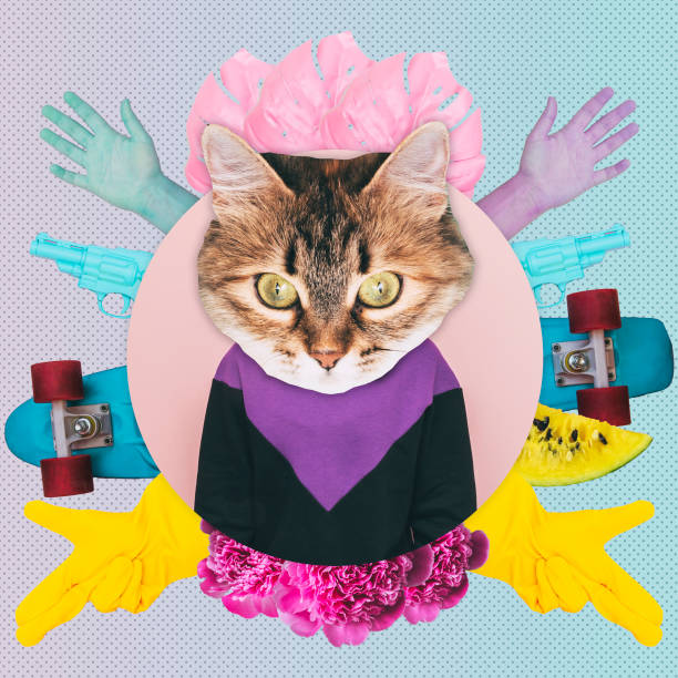 istock woman with a cat head 964255148