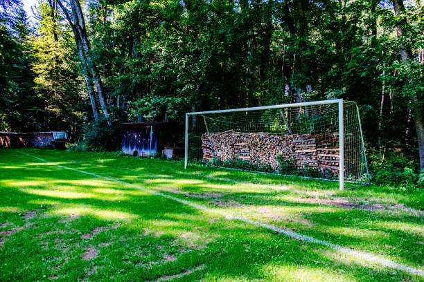 istock Goal Post On Soccer Field 964261412