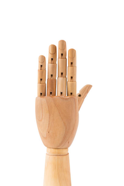 istock Wood hand gesture symbol: palm 964263954