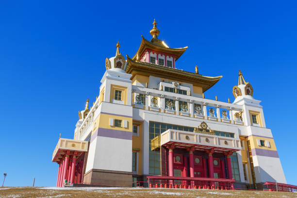 istock Buddhist complex Golden Abode of Buddha Shakyamuni in spring. Elista. Russia 964272606