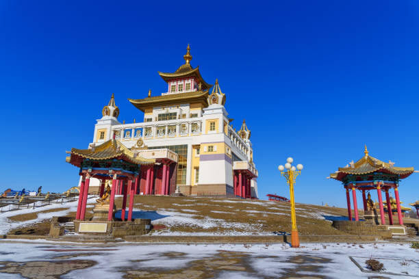 istock Buddhist complex Golden Abode of Buddha Shakyamuni in spring. Elista. Russia 964273182
