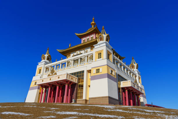 istock Buddhist complex Golden Abode of Buddha Shakyamuni in spring. Elista. Russia 964273322