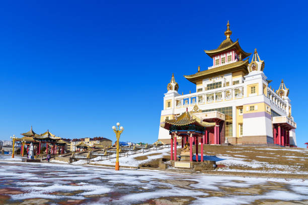 istock Buddhist complex Golden Abode of Buddha Shakyamuni in spring. Elista. Russia 964276162