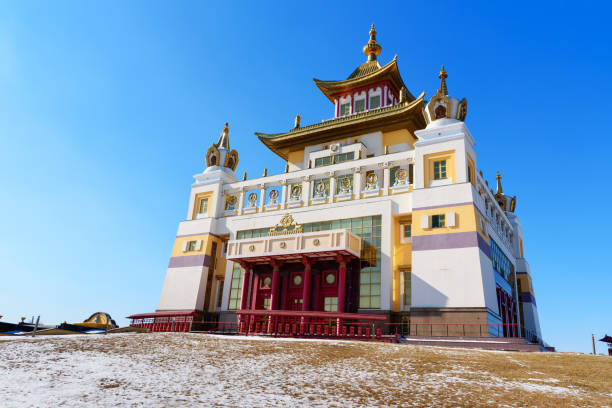 istock Buddhist complex Golden Abode of Buddha Shakyamuni in spring. Elista. Russia 964276248