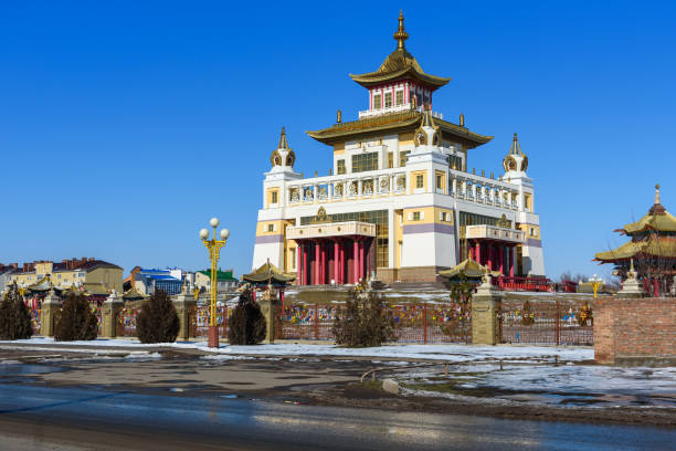 istock Buddhist complex Golden Abode of Buddha Shakyamuni in spring. Elista. Russia 964281314