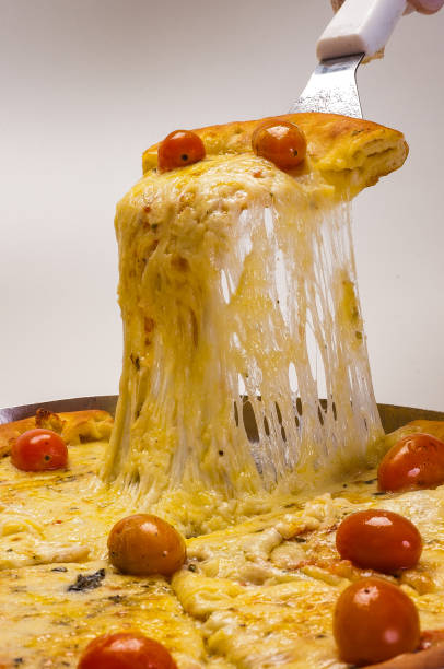Mozzarella pizza, served with cherry tomatoes