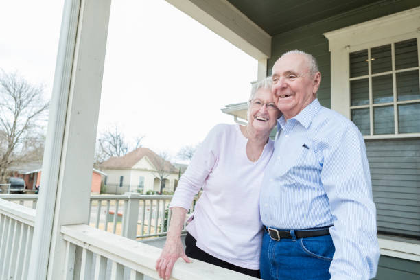 istock Loving senior couple on their front porch 964288190