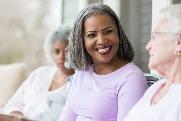 istock Beautiful senior women visit on a nice day 964288238