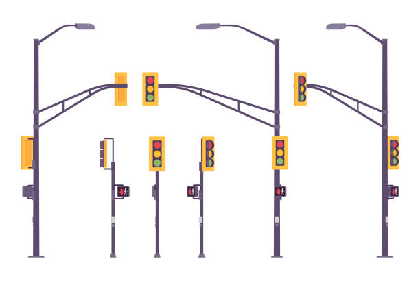 illustrazioni stock, clip art, cartoni animati e icone di tendenza di semaforo - red stop stop sign go