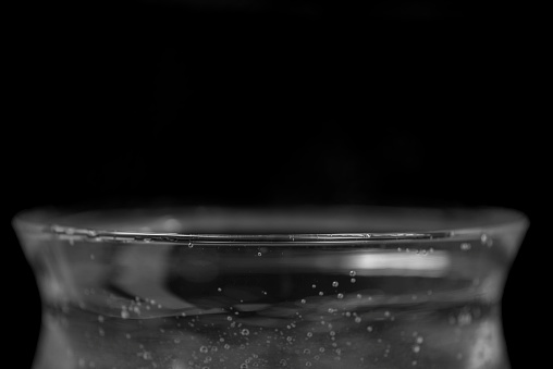 A closeup of rain droplets on a window