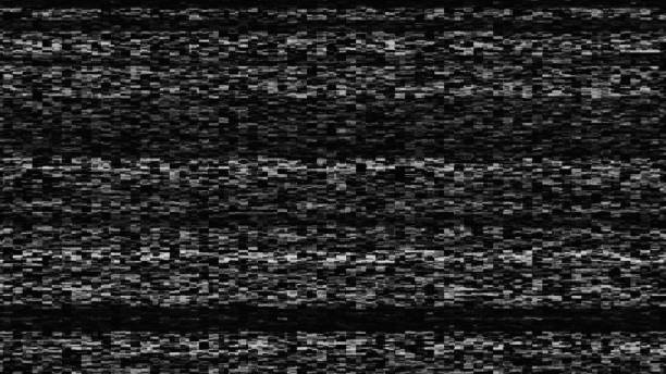 istock Dynamic tv noise, bad tv signal, black and white, monochrome, 3d rendering backdrop 964309288