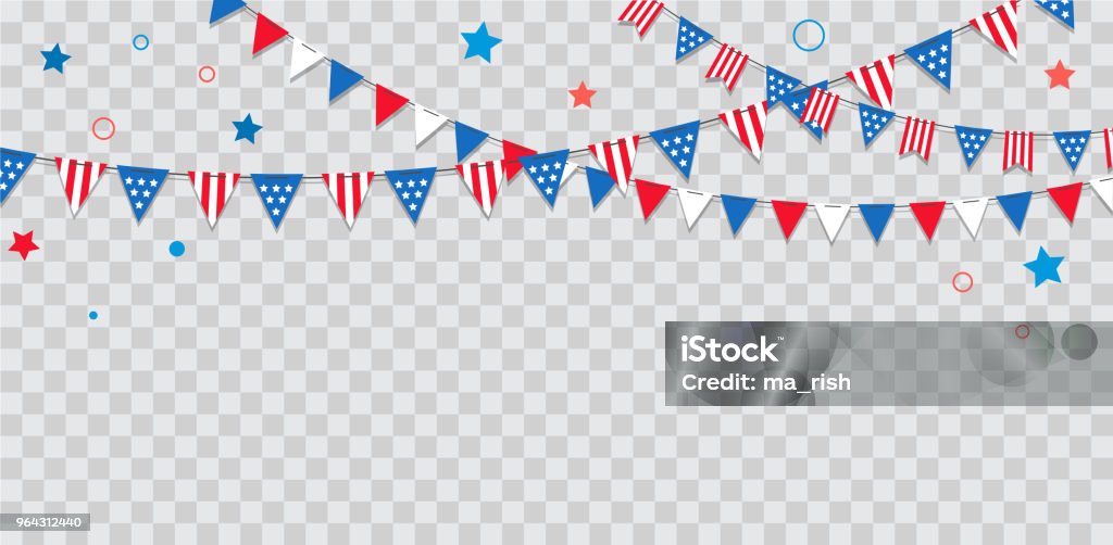 Happy USA Independence Day 4 th July. American holiday celebration Happy USA Independence Day 4 th July. American holiday celebration. Banner and poster design Fourth of July stock vector