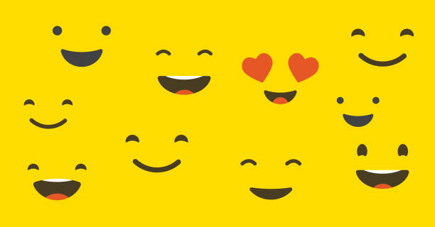 Happy customer, satisfaction clients, concept design Happy customer, satisfaction clients, concept banner design with emojis happy customer stock illustrations