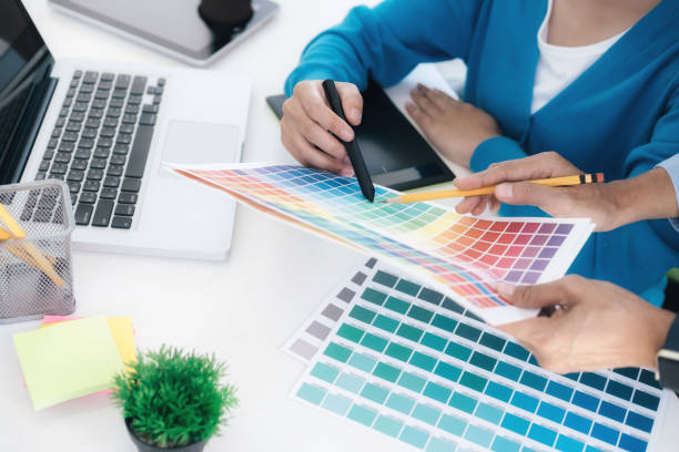 istock Designers brainstorming meeting team. 964326184