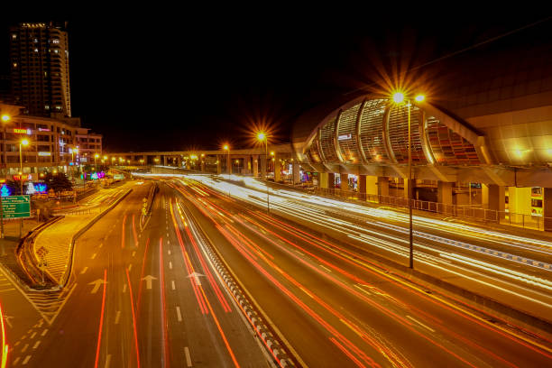 istock Light Trails On City Street At Night 964328978