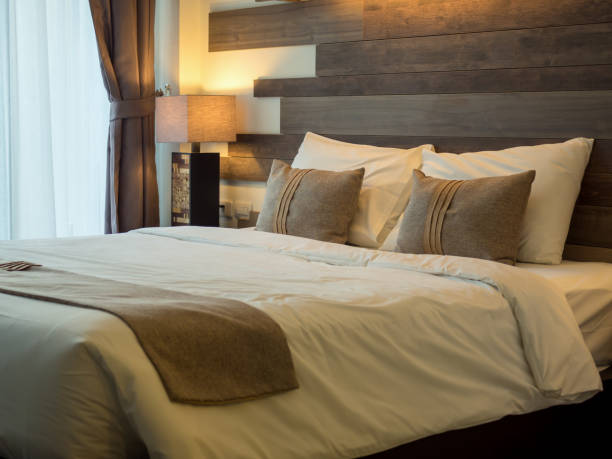 istock Empty bed in luxury and natural bedroom 964333884