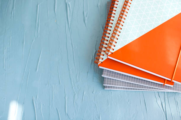 istock Stationery for school and office. Notebooks. Free space for text. Horizontal photo. Light colors 964342640