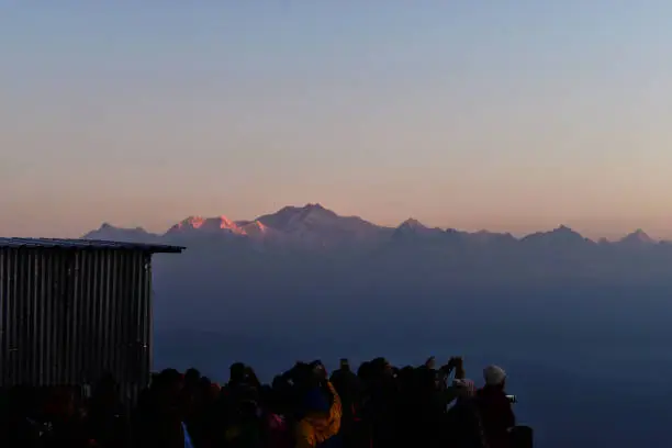 Famous place in Darjeeling where everyday plenty of tourists gather to witness beautiful sunrise in tigerhill