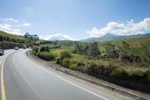 istock Curving road along the Trans American highway outside Quito 964356040