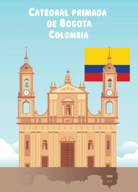Vector illustration of Cathedral of Colombia