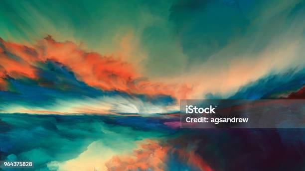 Horizon Paint Stock Illustration - Download Image Now - Abstract, Backgrounds, Painting - Art Product