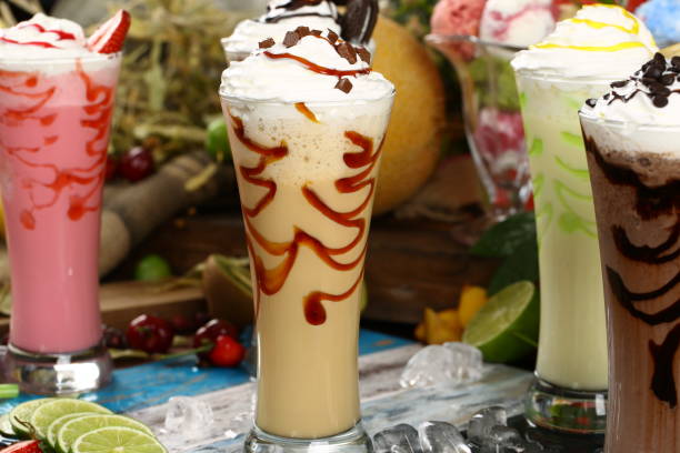 istock Assortment Juices, Beverages, Drinks Variety Collection - Iced Coffee, Cafe Latte, Milkshake, Fruit Juice, Smoothie 964384590