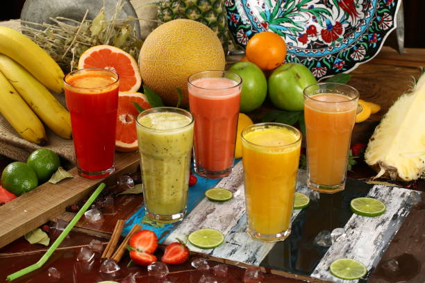 istock Assortment Juices, Beverages, Drinks Variety Collection - Iced Coffee, Cafe Latte, Milkshake, Fruit Juice, Smoothie 964384694