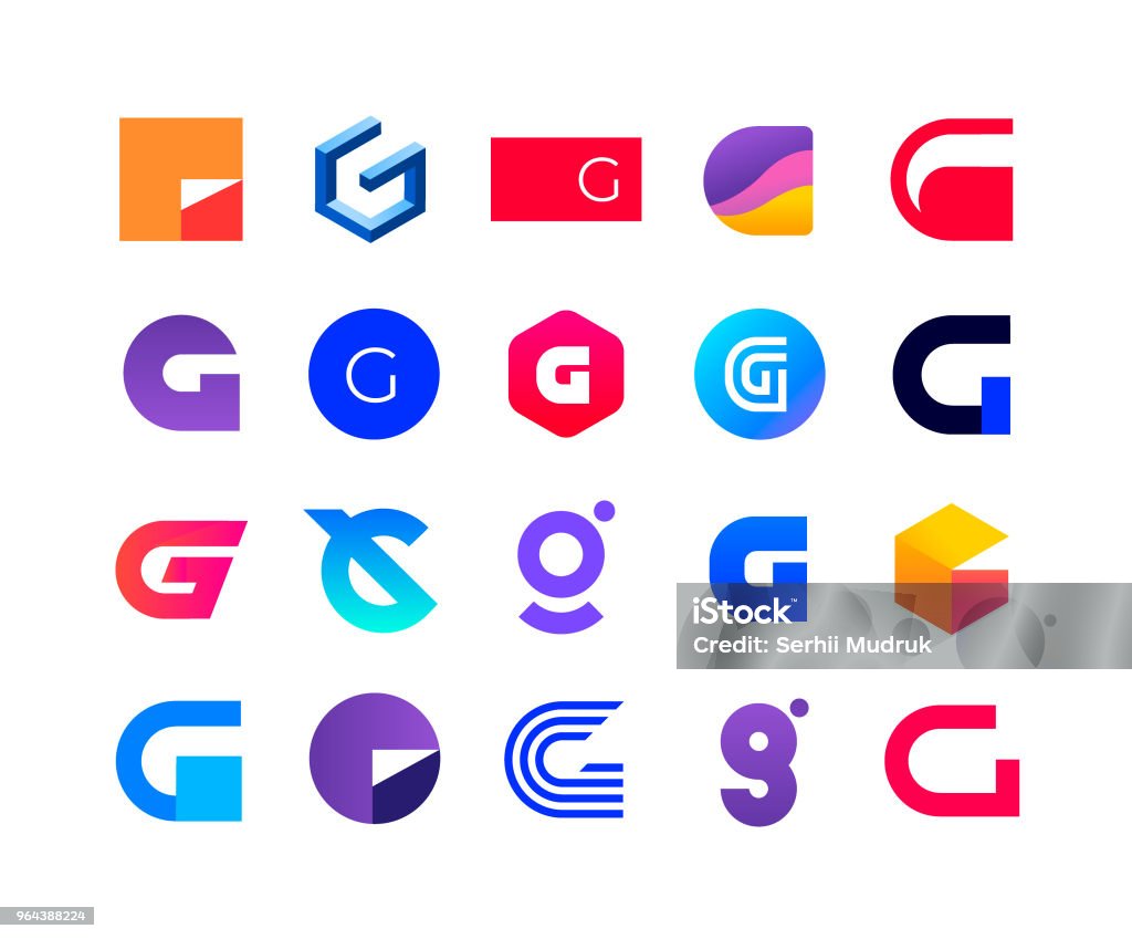 Letters G Logo set of letter G. Letter G logo vector set. Logo stock vector