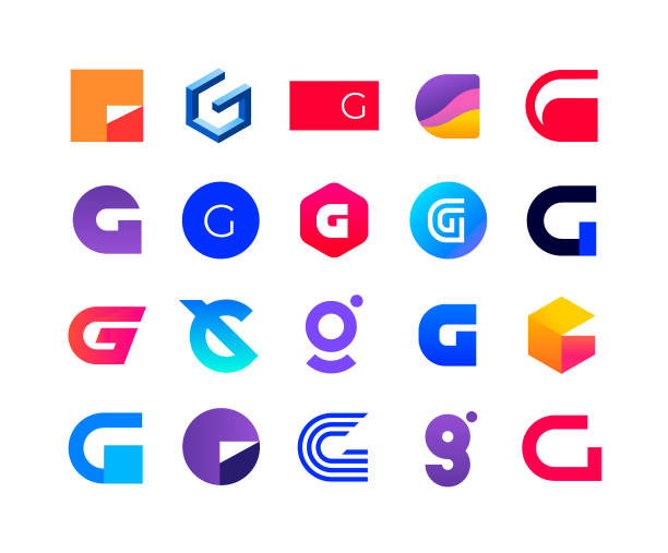 Letters G Logo set of letter G. Letter G logo vector set. cool logo stock illustrations