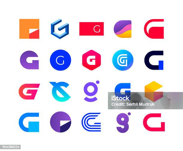 Letters G Stock Illustration - Download Image Now - Logo, Letter G, Abstract