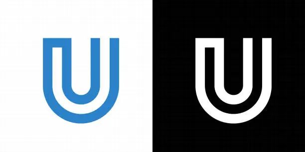 Vector illustration of U logo icon