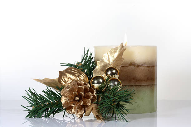 istock Holiday Candle and Holly 96439046