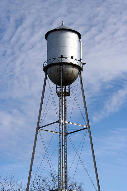 Old Metal Water Tower stock photo