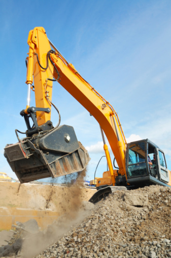 excavator digging ground 