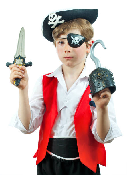 istock Boy in a pirate costume 96440339