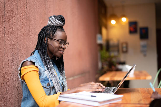 istock Business Woman Working Distance with Laptop 964409268