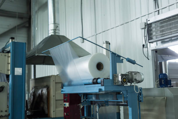 istock Water factory - Water bottling line for processing and bottling pure spring water into small bottles 964410098