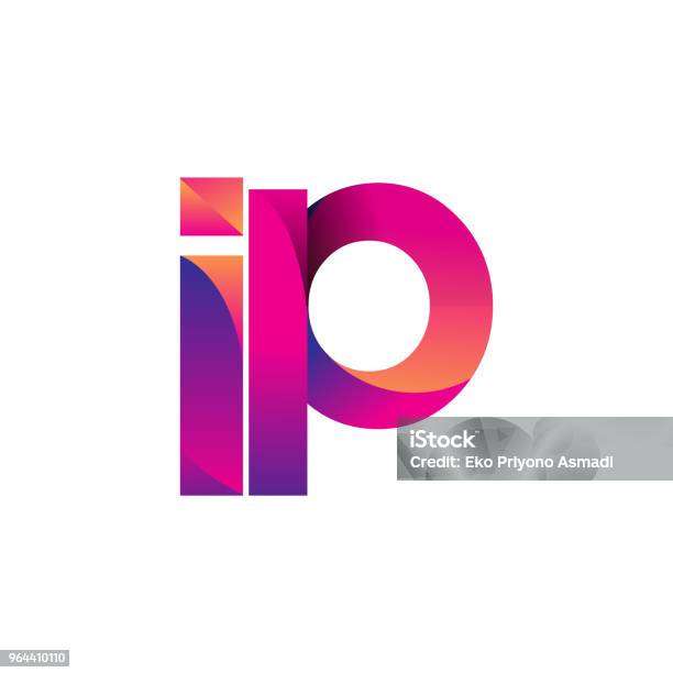 Vetores de Inicial Letra Logotipo Em Letras Minúsculas Magenta E Laranja e mais imagens de Aplicar