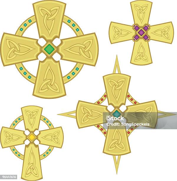 Celtas De Cruzamentos - Arte vetorial de stock e mais imagens de Cruz Celta - Cruz Celta, Cruz religiosa, Cristianismo