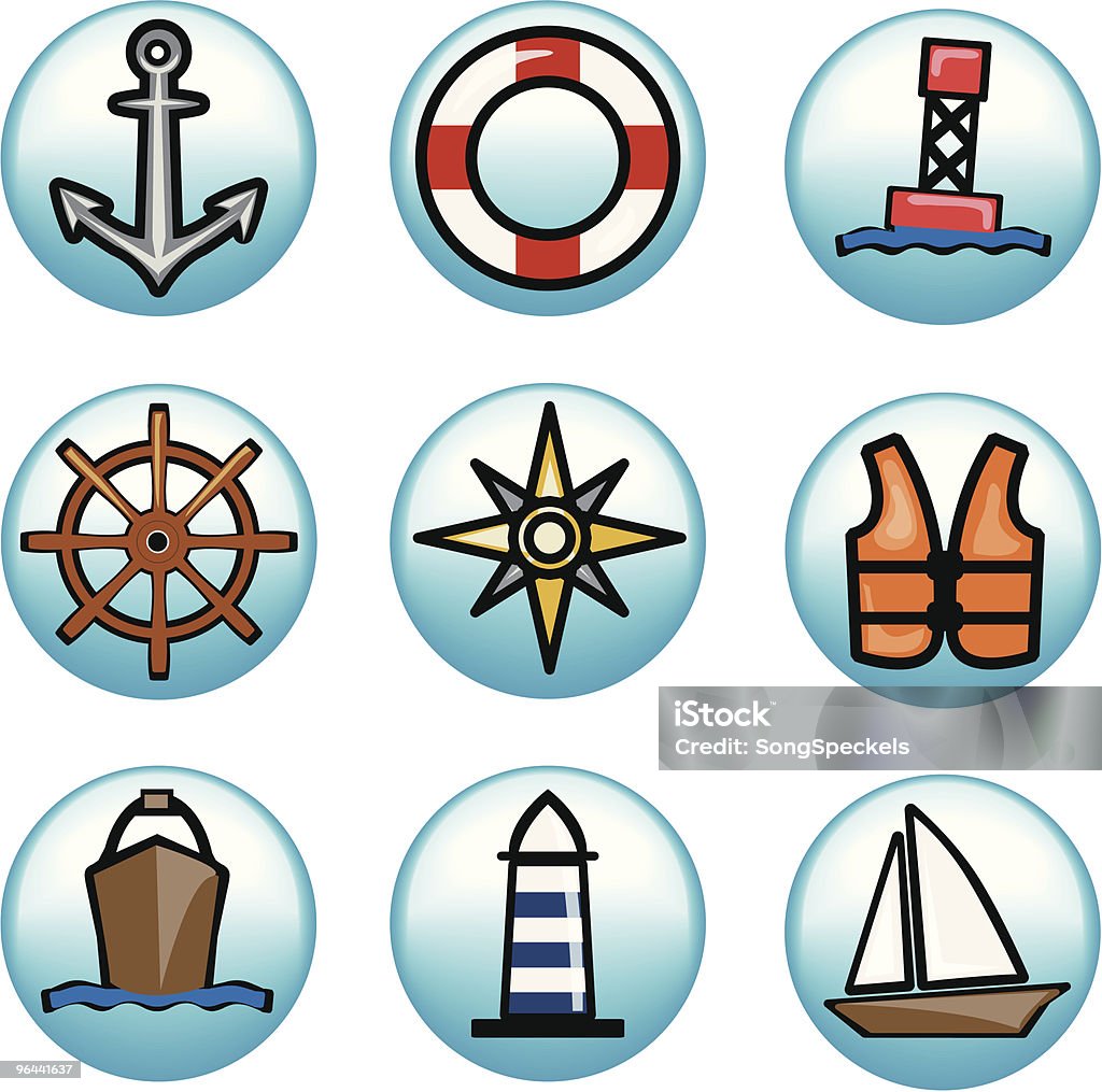 Aqua ikony - Grafika wektorowa royalty-free (Bezpieczeństwo)