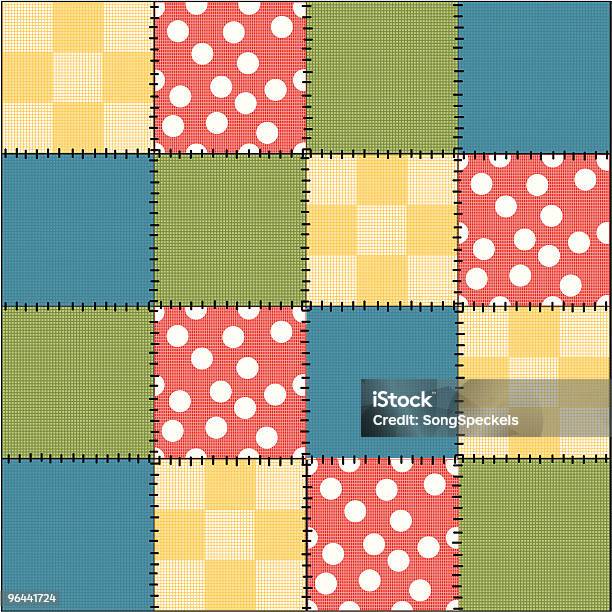 Crazy Quiltpatchwork Stock Vektor Art und mehr Bilder von Nähen - Nähen, Muster, Patchwork