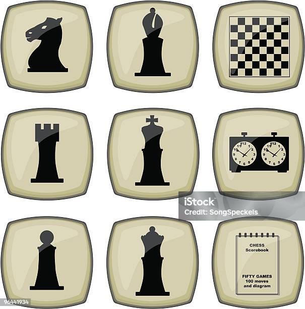 Jeu Dicônes Set Vecteurs libres de droits et plus d'images vectorielles de Jeu d'échecs - Jeu d'échecs, Brillant, Carte de score