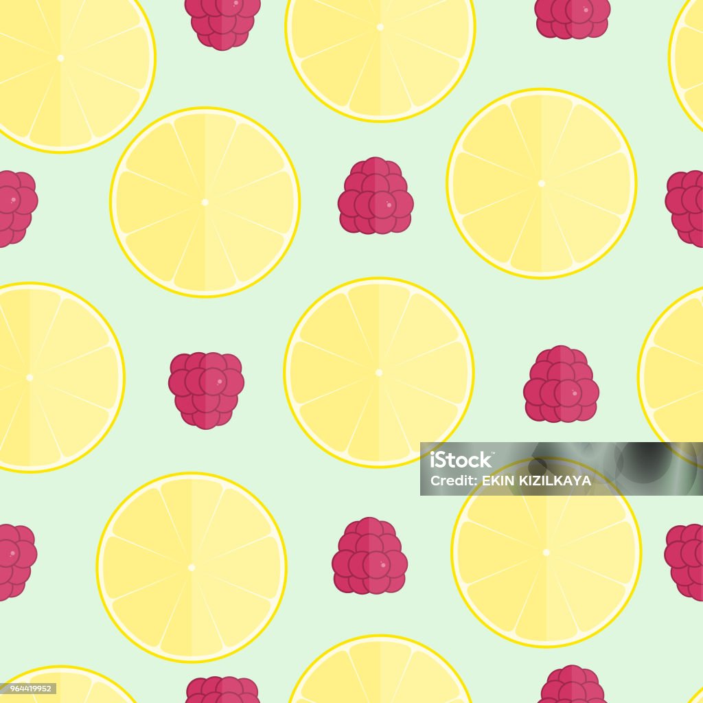 Lemon And Raspberry Background Seamless Pattern Background Raspberry Lemon Stock Illustration ...